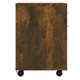 Rolling Cabinet Smoked Oak 45x38x54 cm Engineered Wood 815963