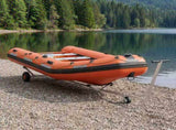Adjustable Boat Trailer with Pneumatic Tires 200 kg Load Silver 42043572