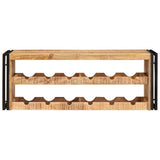 Wine Rack Brown 120 x 45 x 33 cm Solid Rough Mango Wood 4104763