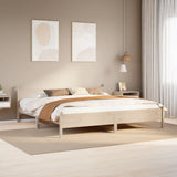 Bed Frame without Mattress 200x200 cm Solid Wood Pine 3309722