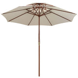 Parasol Cream White Polyester cover Large Adjustable Armrests 42964