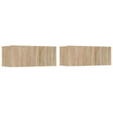 4 Piece TV Cabinet Set Sonoma Oak Engineered Wood 3114528