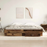 Bed Frame with Drawer Old Wood 180 x 200 cm Engineered Wood 3333960