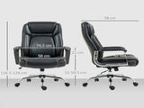 Ergonomic Office Chair, Heavy Duty Faux Leather Desk Chair with Tilt Function, Adjustable Height, T3398P552814