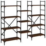 Bookshelf Brown Oak 160x28.5x136.5 cm Engineered Wood 838877