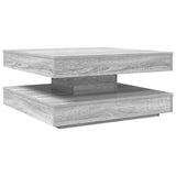 Coffee Table 360-Degree Rotatable Grey Sonoma 70x70x34.5 cm 858484