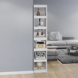 Book Cabinet/Room Divider White 40x30x199 cm Solid Pinewood 808154