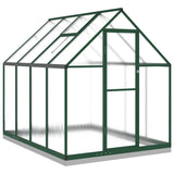 Greenhouse with Base Frame Green 224x169x202 cm Aluminium 3266324