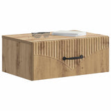 Wall-Mounted Bedside Cabinet 2 pcs Artisan Oak Engineered Wood 898974