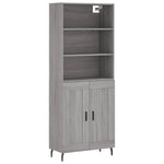 Highboard Grey Sonoma 69.5x34x180 cm Engineered Wood 3189979
