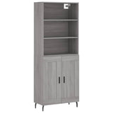 Highboard Grey Sonoma 69.5x34x180 cm Engineered Wood 3189979