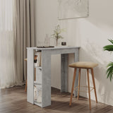 Bar Table with Shelf Concrete Grey 102x50x103.5 cm Engineered Wood 809462