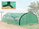 Polyethylene Upgraded Structure Walk-in Polytunnel Greenhouse, 6 x 3, Green T3398P317731