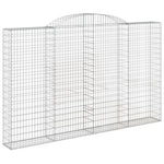 Arched Gabion Baskets 3 pcs 300x30x180/200 cm Galvanised Iron 3146594