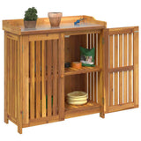 Garden Cabinet Natural 93 x 41.5 x 98cm Solid Acacia Wood 42001365