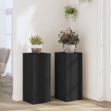 Plant Stands 2 pcs Black 30x30x70 cm Engineered wood 852925