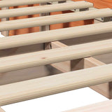 Bed Frame Wax Brown 75 x 190 cm Solid Pine Wood 872763