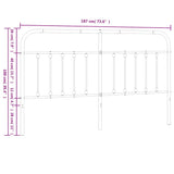 Metal Replace Headboard Black 180 cm 352614