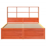 Bed Frame without Mattress Wax Brown 140x190 cm Solid Wood Pine 3323469
