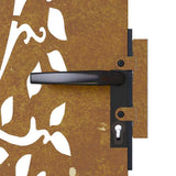 Garden Gate 85x175 cm Corten Steel Tree Design 153212