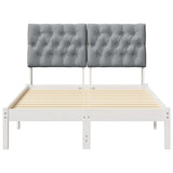 Bed Frame with Upholstered Headboard White 120 x 190 cm 878838
