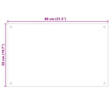 Kitchen Backsplashes 2 pcs Black 80x50 cm Tempered Glass 3315799