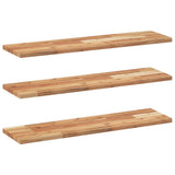 Floating Shelves 3 pcs 100x20x2 cm Oil Finished Solid Wood Acacia 3279509