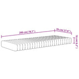 Foam Mattress Medium Soft 70x200 cm 373056