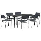 Dining Set 7 pcs Anthracite Steel 3422856