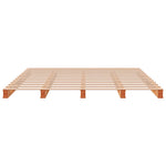 ZNTS Pallet Bed without Mattress Wax Brown 180x200 cm Super King Solid Wood Pine 844458