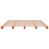 ZNTS Pallet Bed without Mattress Wax Brown 180x200 cm Super King Solid Wood Pine 844458