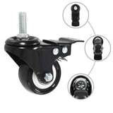 12 pcs Swivel Casters with Brakes 50 mm 277932