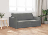 Folding Sofa Bed Dark Grey 124 x 71 x 78 cm Velvet 42030516