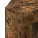 Corner LED TV Cabinet Smoked Oak 100x40x68cm Engineered Wood 889790