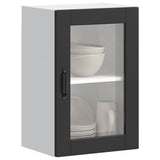 Kitchen Wall Cabinet with Glass Door Porto Black 854008