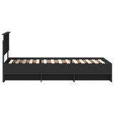 Bed Frame with Headboard Black 80 x 200 cm Engineered Wood 3408901