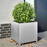 Garden Planter 50x50x50 cm Galvanised Steel 851218