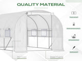 Walk-in Polytunnel Greenhouse Green House with Roll-up Sidewalls, UV-resistant PE Cover, 3 x 2 x 2m, T3398P317759