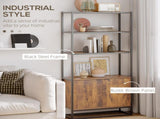 Industrial Bookshelf, Storage Shelf, Large Bookcase with 3 Open Shelves, Multifunctional Rack for T3398P329449