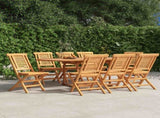 Folding Garden Chair Set of 8 Teak Solid teak wood Medium 3155048
