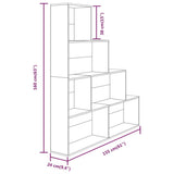 Book Cabinet Smoked Oak 155x24x160 cm 815360