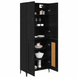 Highboard Black Oak 69.5 x 34 x 180 cm Engineered Wood 3403588