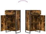 Bathroom Cabinet Smoke Oak 40 x 30 x 100 cm Engineered Wood 886500