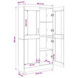 Book Cabinet Artisan Oak 82,5x30,5x150 cm Engineered Wood 3345216
