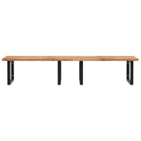 Basin Shelf Wall Mounted Steel and Solid Wood Acacia 3302929