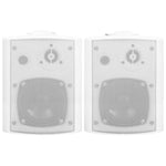 ZNTS Wall-mounted Stereo Speakers 2 pcs White Indoor Outdoor 80 W 70161