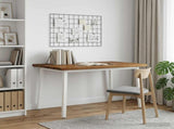 120 x 70 x 75 cm Solid Acacia Wood Natural and White 937597