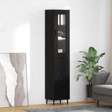 Highboard Black Oak 34.5 x 34 x 180 cm Engineered Wood 3416240