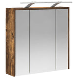 Bathroom Mirror Cabinet Smoked Oak 63.5 x 16 x 62.5 cm 889163
