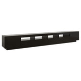 TV Cabinet with LED Lights Black 300x35x40 cm 3081925